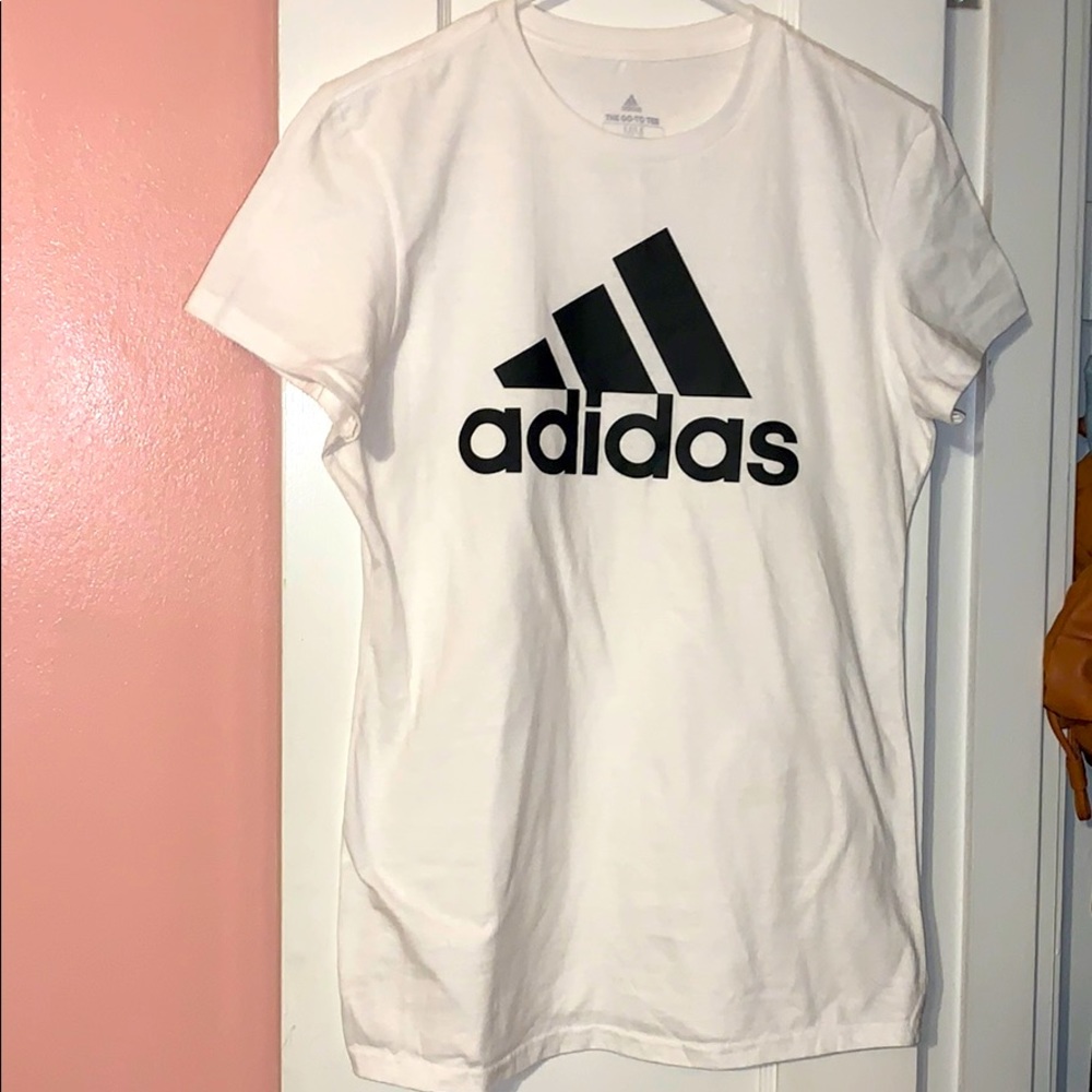 Adidas white tee